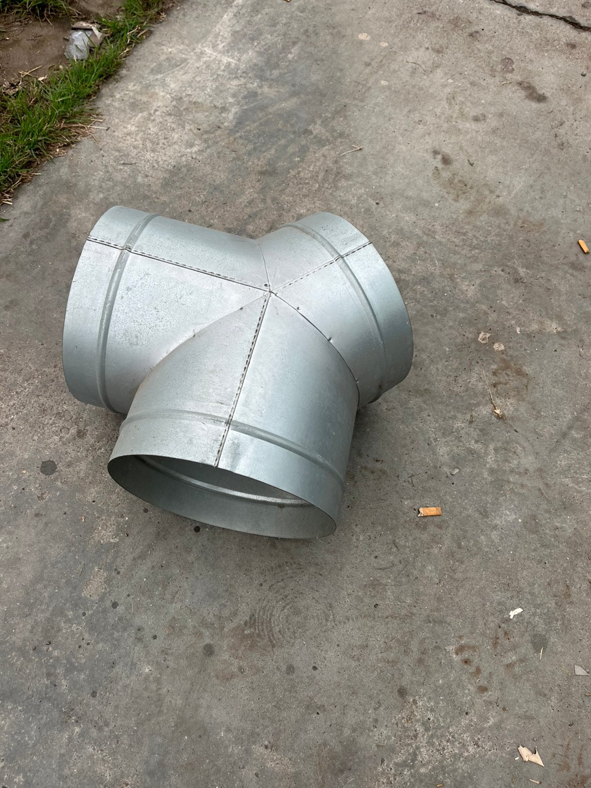 Y stuk 25 cm afzuiger ventilatie, Ophalen, Overige typen, Aluminium, Zo goed als nieuw