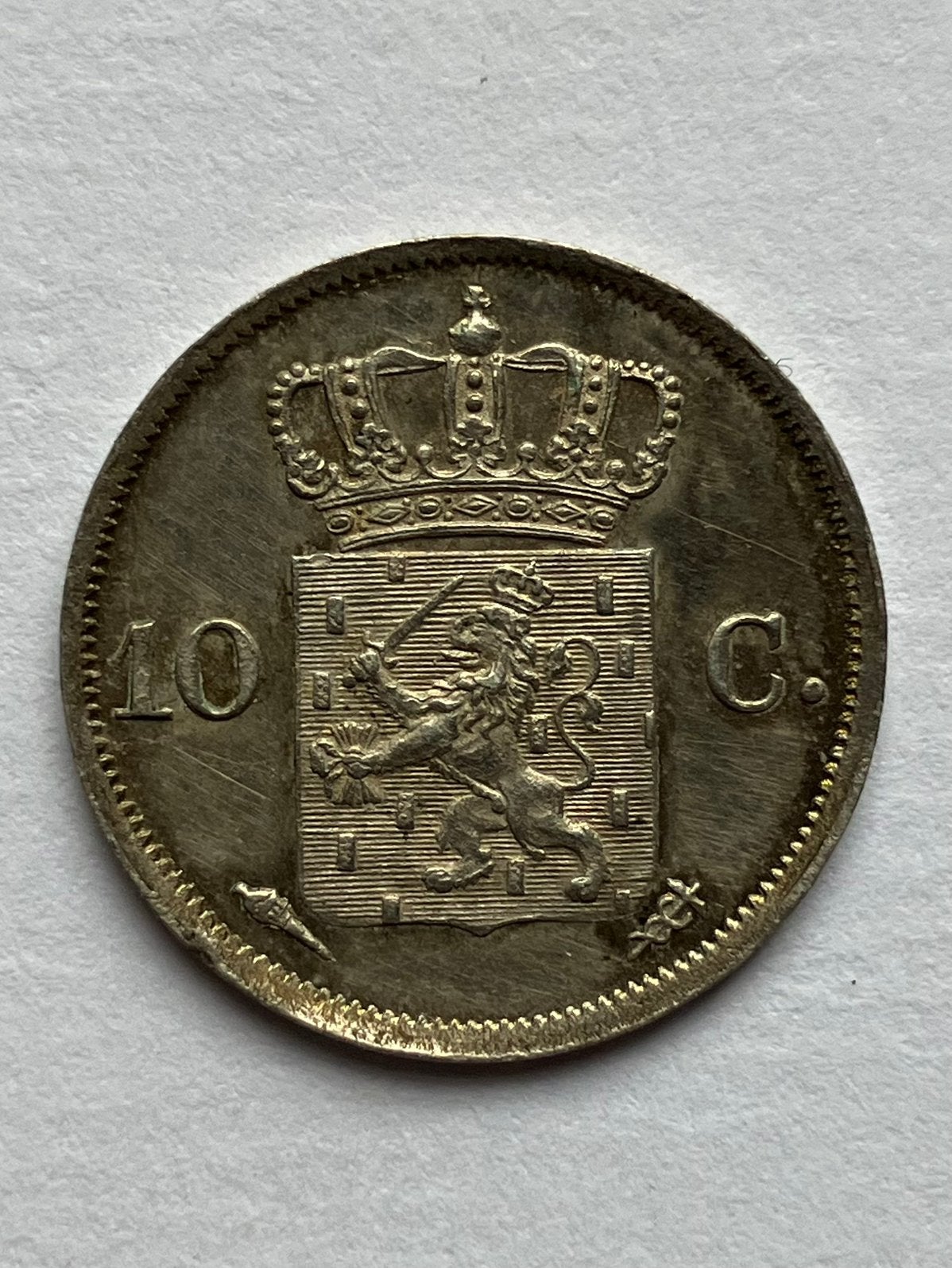 Zilveren 10 cent munt Koning Willem I 1827., Zilver, Ophalen of Verzenden, 10 cent, Koning Willem I