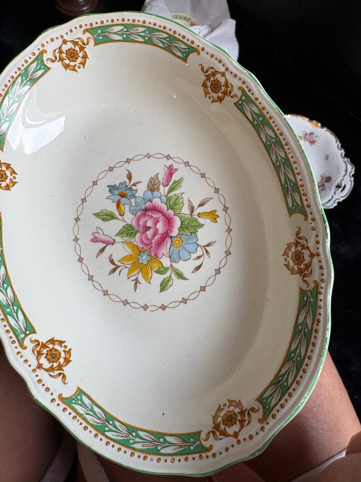 Vintage Grindley Cream Petal Schaal met Bloemenpatroon, Ophalen of Verzenden
