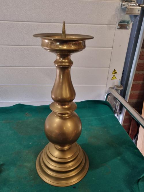 kandelaar kerkelijk brass messing, Ophalen of Verzenden, 'T Olde Gre-j, Info@toldegrej.nl, Endepoelstraat 20f Didam