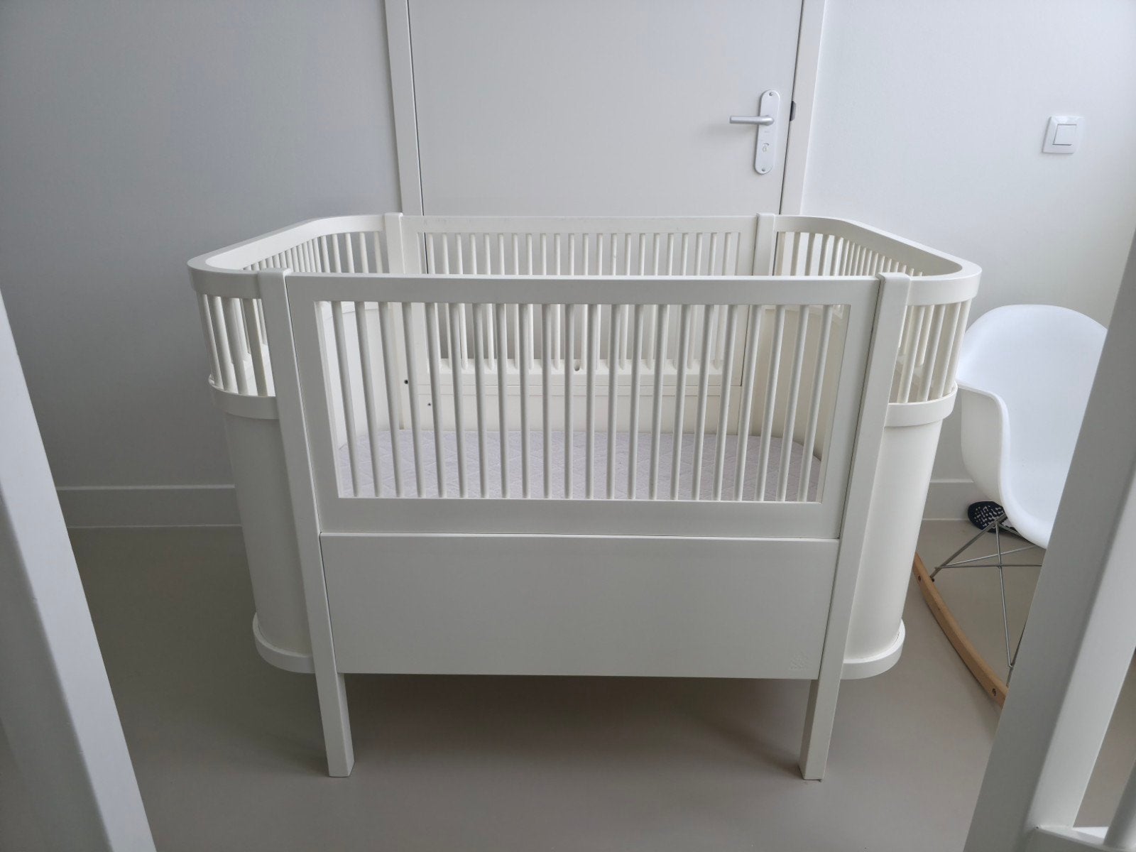 Sebra meegroeibed wit - babybed naar juniorbed, Ophalen, Eenpersoons, Wit, 80 cm