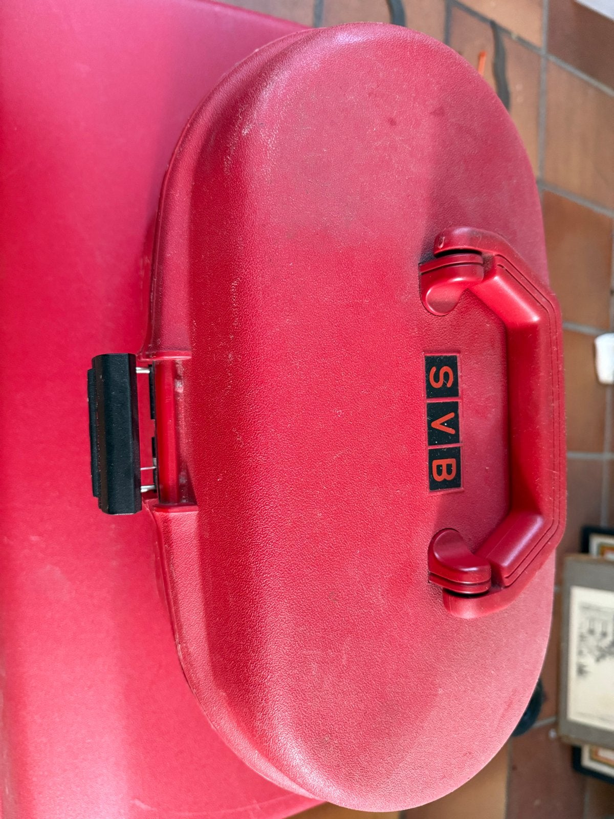 Vintage Samsonite Beautycase Rood - Made in France, Sieraden, Tassen en Uiterlijk, Gebruikt, Ophalen of Verzenden, Met spiegeltje(s)