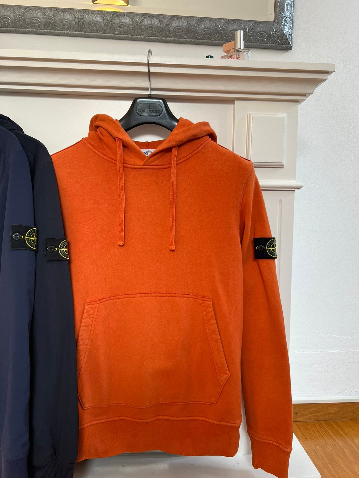 Stone Island | Hooded Sweater | Oranje | Size S, Ophalen of Verzenden, Zo goed als nieuw, Maat 46 (S) of kleiner, Oranje