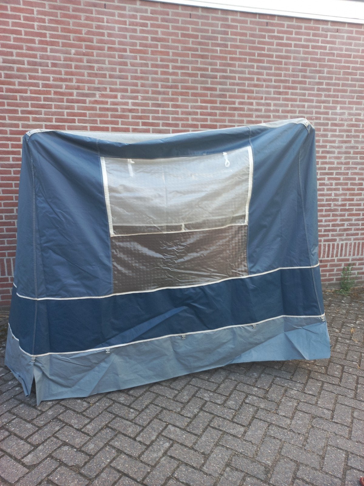Zijcabine voor voortent met stalen frame en fijne rits, Ophalen