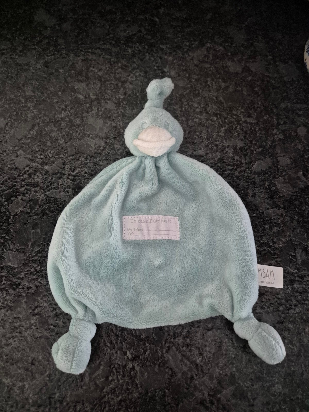 BAMBAM - Knuffeldoekje Eend mint, Ophalen of Verzenden, Nieuw, Eend