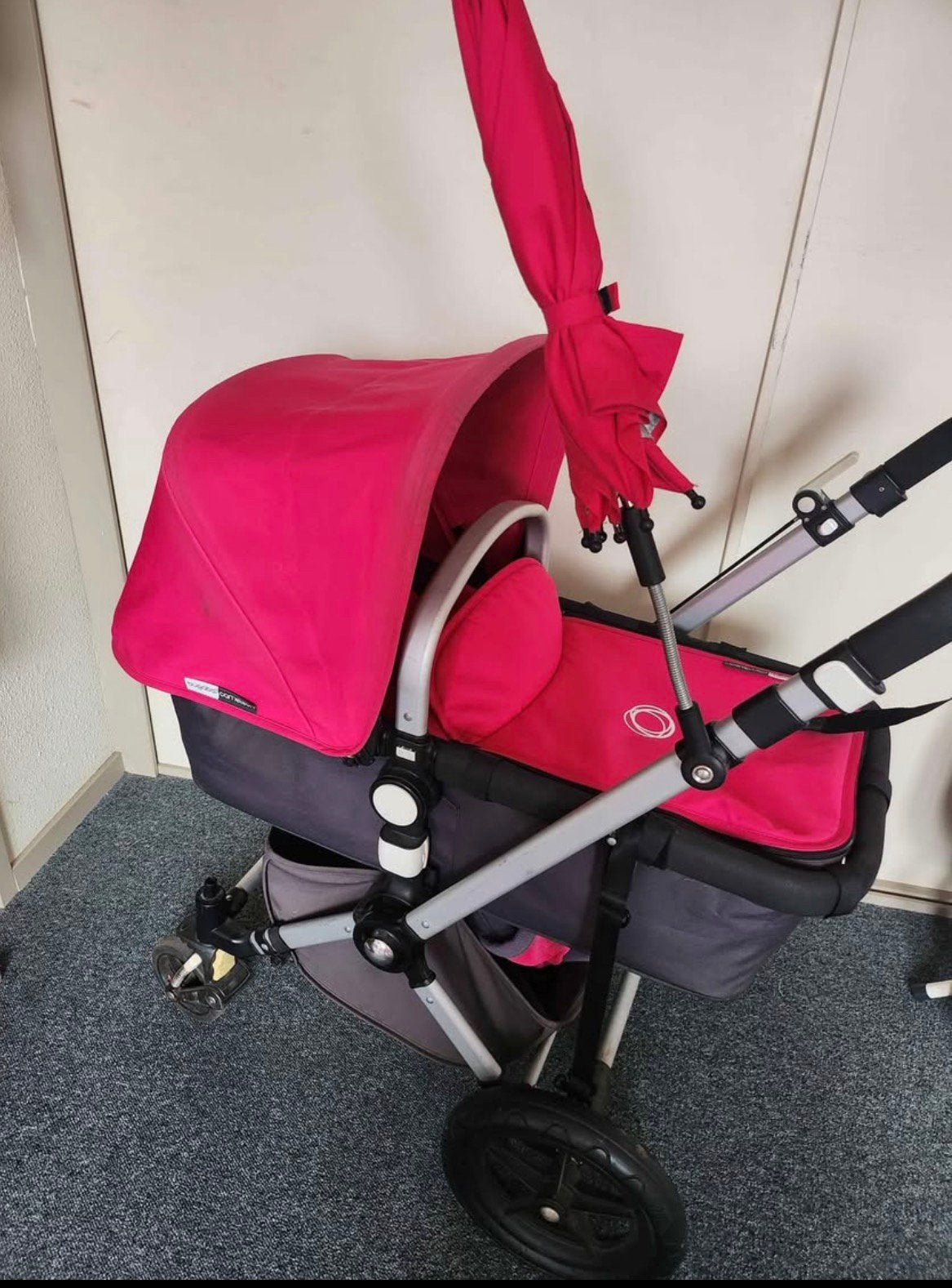 Bugaboo roze, Ophalen, Gebruikt, Bugaboo, Verstelbare duwstang
