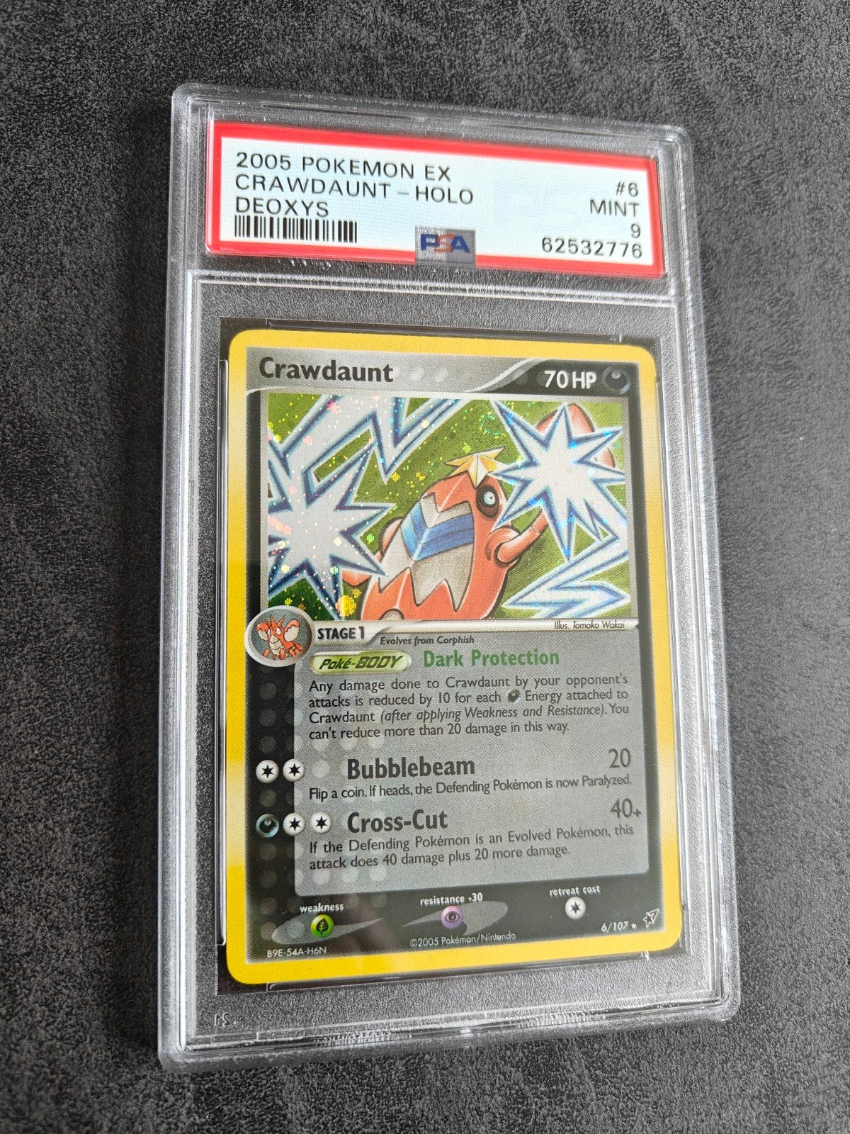 Crawdaunt Holo EX Deoxys PSA 9, Ophalen of Verzenden