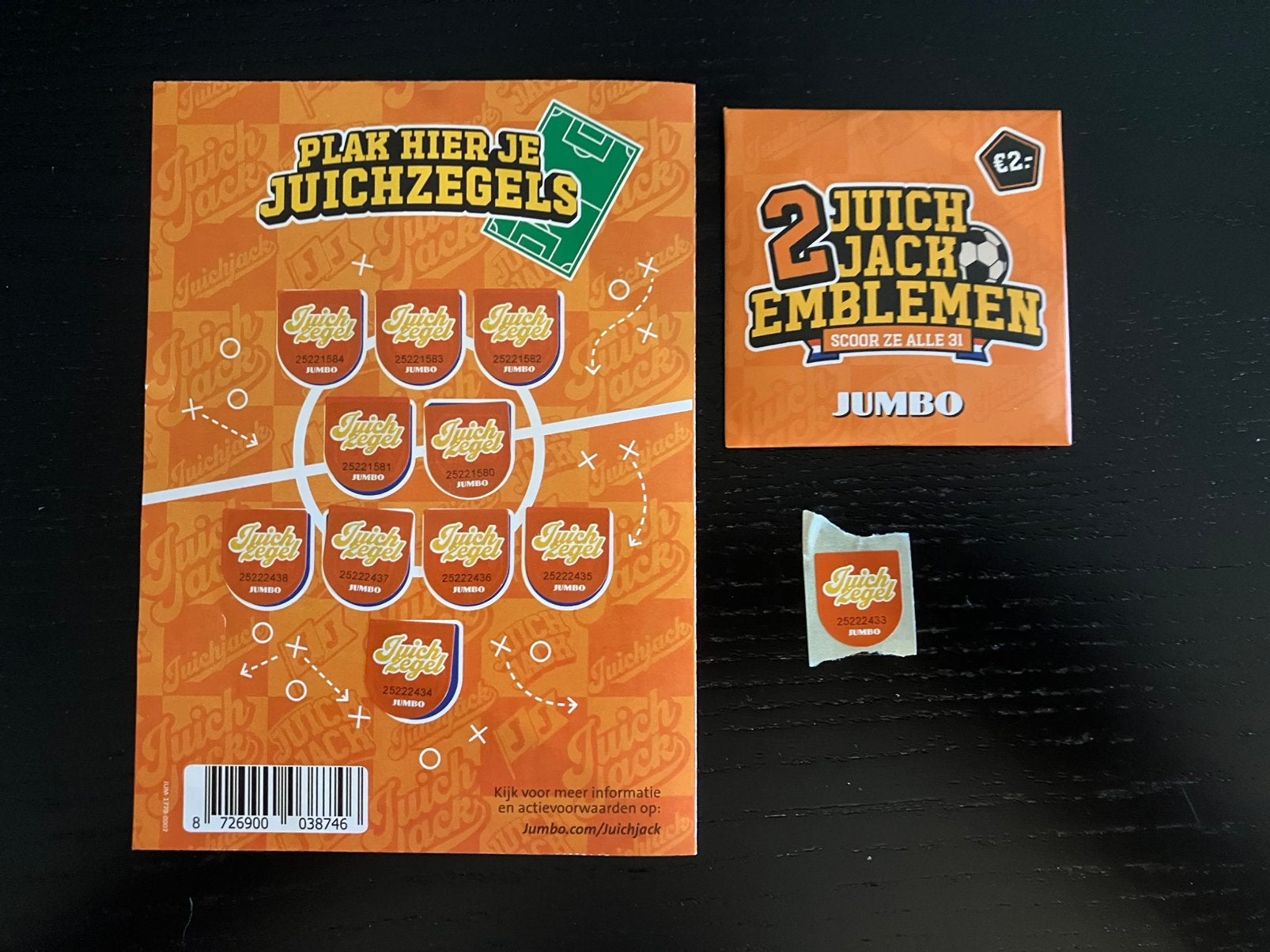 Jumbo juichzegels en emblemen, Verzamelen, Jumbo, Ophalen of Verzenden