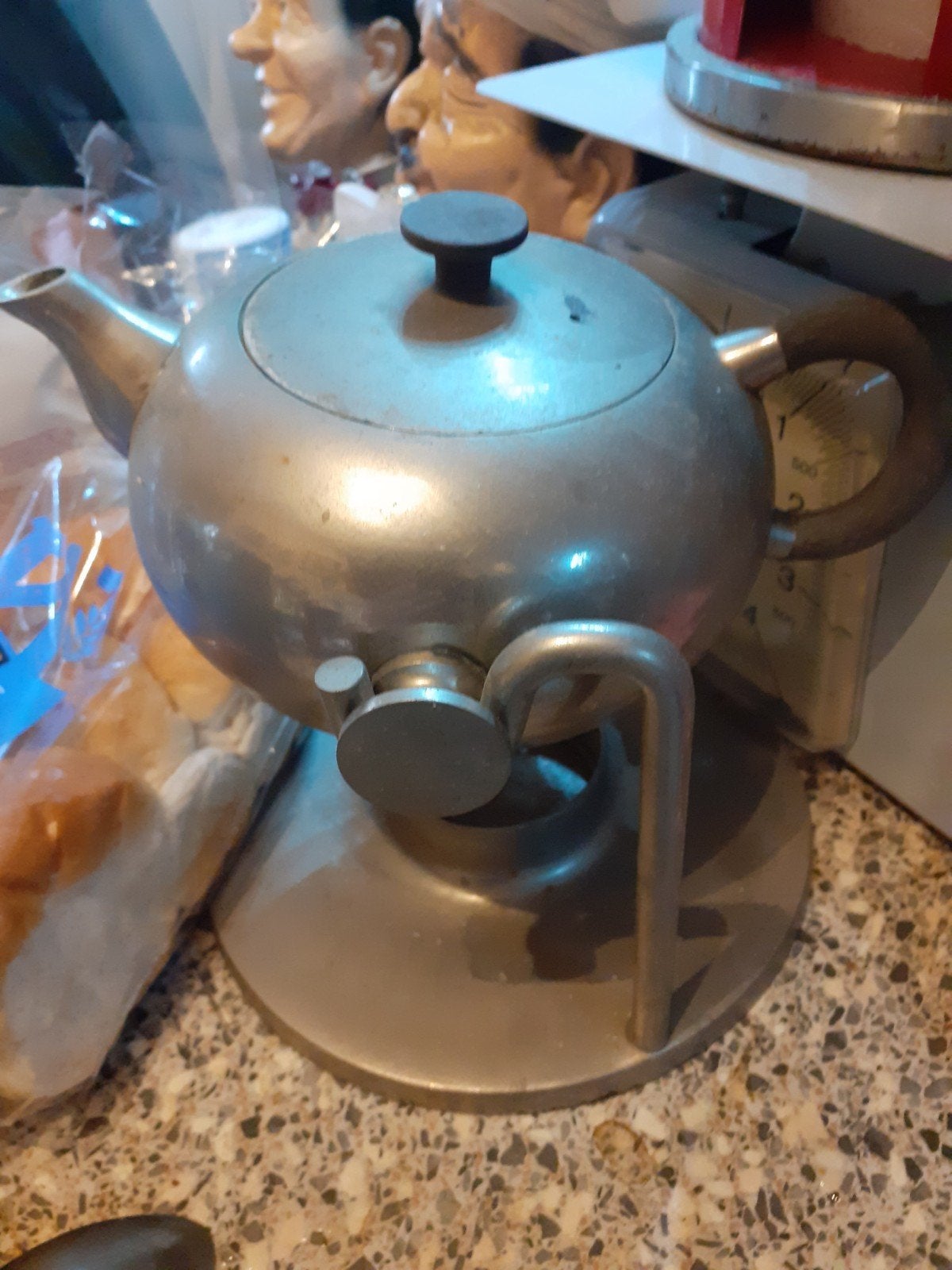 igs tuimel theepot met warmhoudplaat, Antiek en Kunst, Ophalen of Verzenden