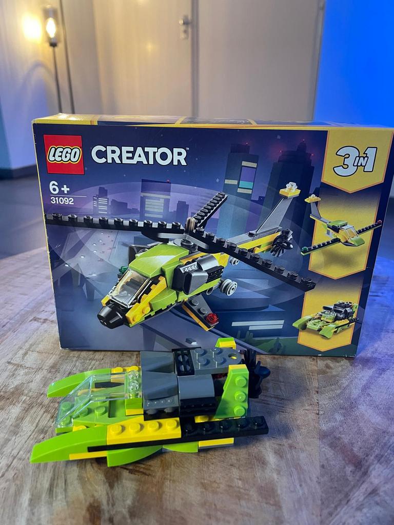 LEGO Creator Helikopteravontuur. Serienummer 31092, Lego, Ophalen of Verzenden, Zo goed als nieuw, Compleet