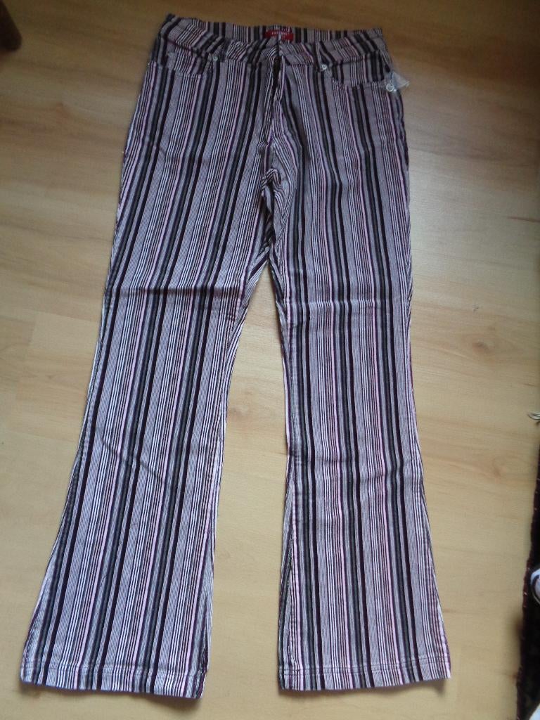 Hippie Broek Pantalon Paars Lila Heup Flared Vintage Nieuw, Paars, Nieuw, Lang, Ophalen