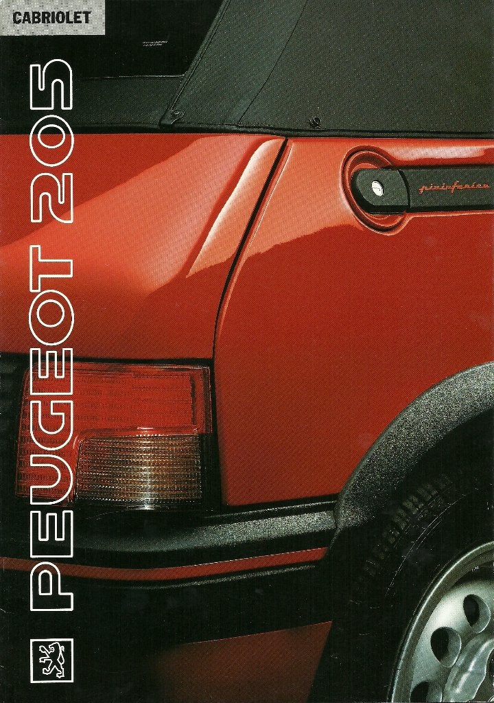 Peugeot 205 cabriolet folders, Ophalen of Verzenden, Zo goed als nieuw, Peugeot