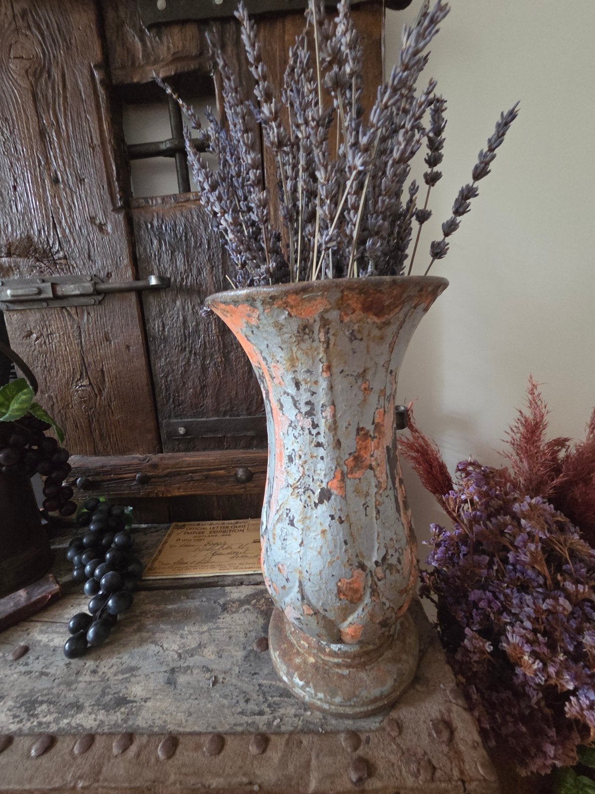 Antieke Franse gietijzeren vaas – Provence –, Antiek en Kunst, Ophalen of Verzenden
