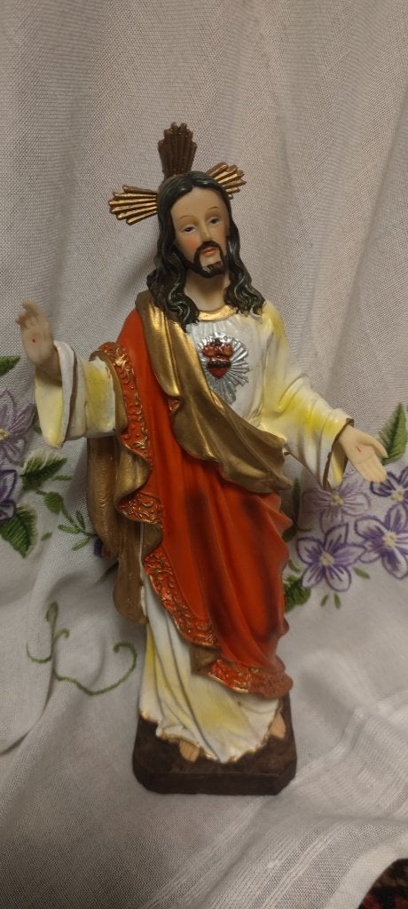 625 Mooi Heilig Hart beeld, Verzamelen, Ophalen of Verzenden, Zo goed als nieuw, Beeld(je), Christendom | Katholiek