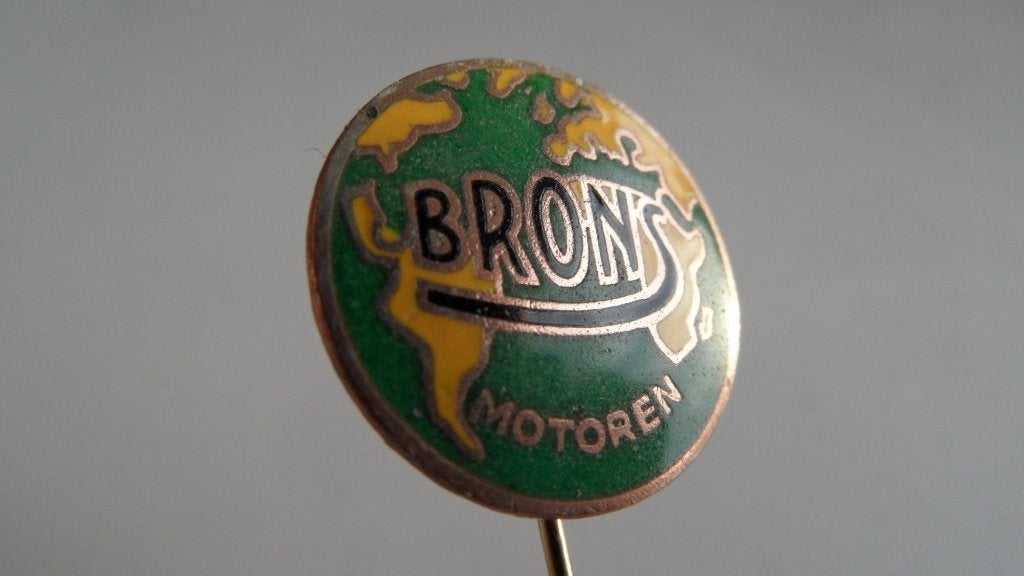 Brons motorenfabriek Appingedam speld, geëmailleerd, Verzenden, Gebruikt, Merk, Speldje of Pin