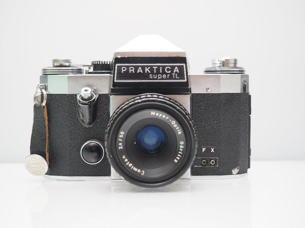 Praktica Super TL Spiegelreflexcamera met Meyer-Optik lens, Ophalen of Verzenden, Gebruikt, Compact, Overige Merken