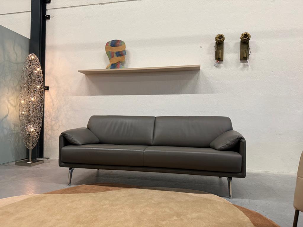 Als nieuw Leolux Bora Balanza Bank 3 zits Ceras Grijs design