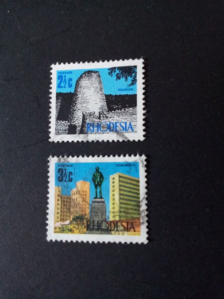 Rhodesië 1970 handel en toerisme gebouwen gestempeld, Ophalen of Verzenden, Overige landen, Gestempeld