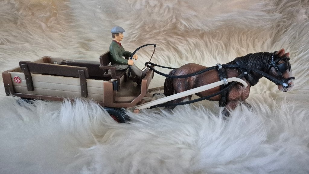 Schleich exclusieve boerenwagen, Ophalen of Verzenden, Zo goed als nieuw, Paard, Beeldje of Figuurtje