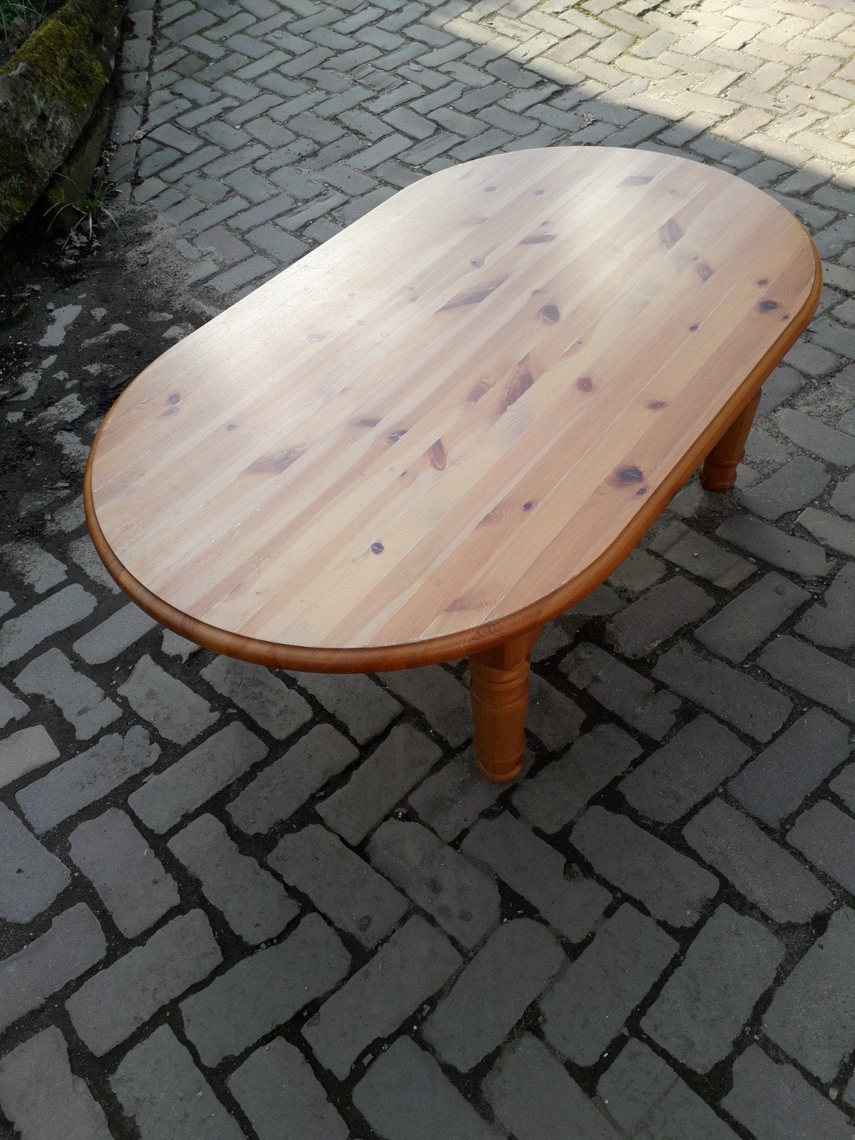 mooie grenen salontafel ovaal, Ophalen, 100 tot 150 cm, 50 tot 100 cm, 5 – 50