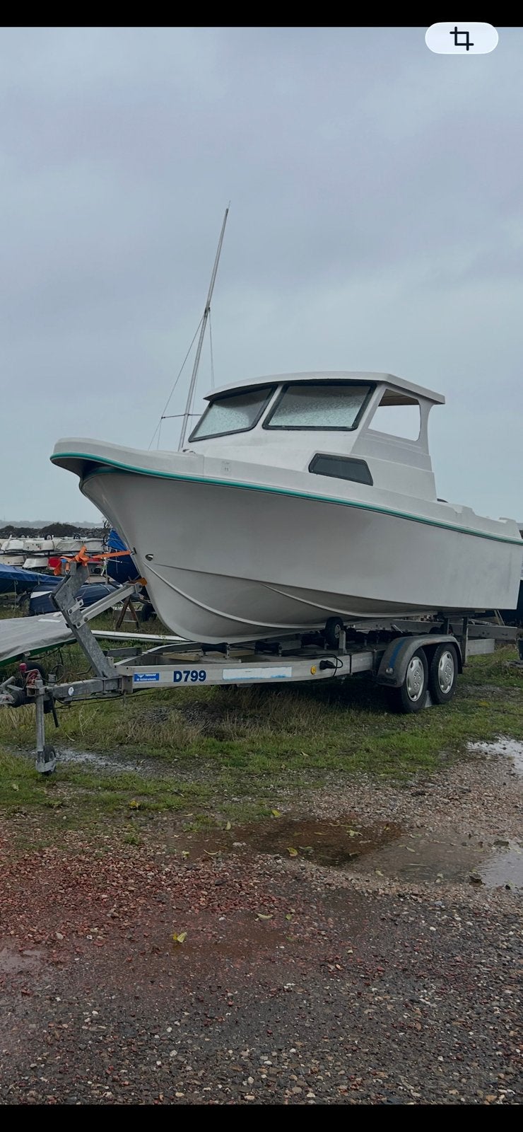 Boottrailer 2700kg tandemasser (Techau D799), Watersport en Boten, Boottrailers, Gebruikt, Kielboottrailer, 1500 tot 3000 kg, 6 tot 9 meter