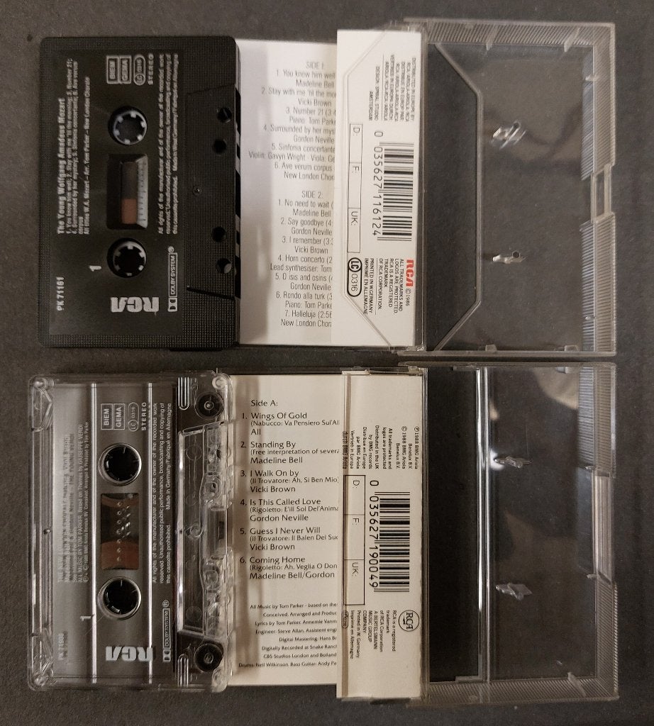 New London Chorale 2 X CASSETTES Young Mozart Vicky Brown, Gebruikt, NvT, Origineel, New London Chorale