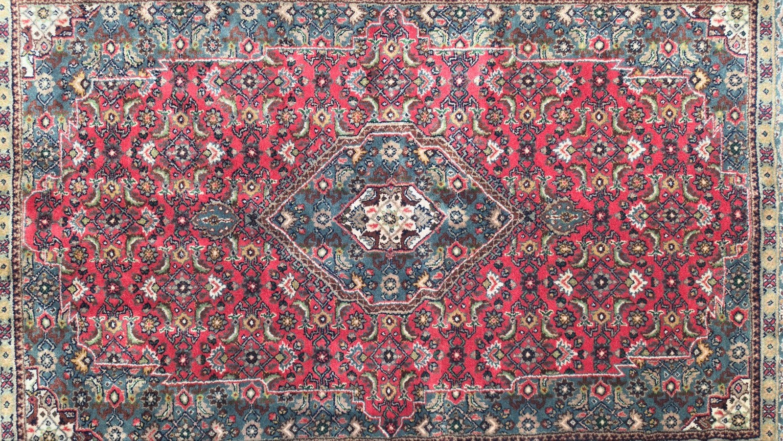 Handgeknoopt oosters wol Bidjar tapijt Pink medal 125x185cm, 100 tot 150 cm, Ophalen of Verzenden, Zo goed als nieuw, Onbekend
