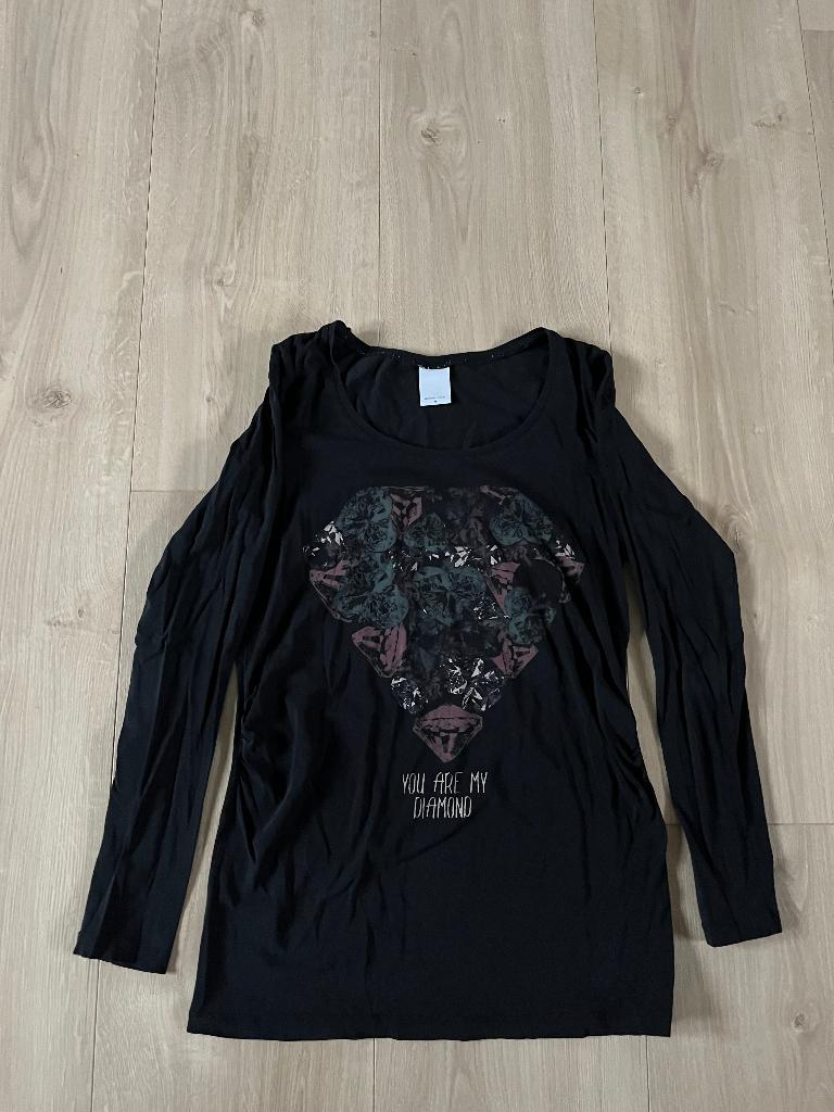 Mamalicious zwangerschapsshirt - maat M, Maat 38/40 (M), Zwart, Mamalicious, Zo goed als nieuw