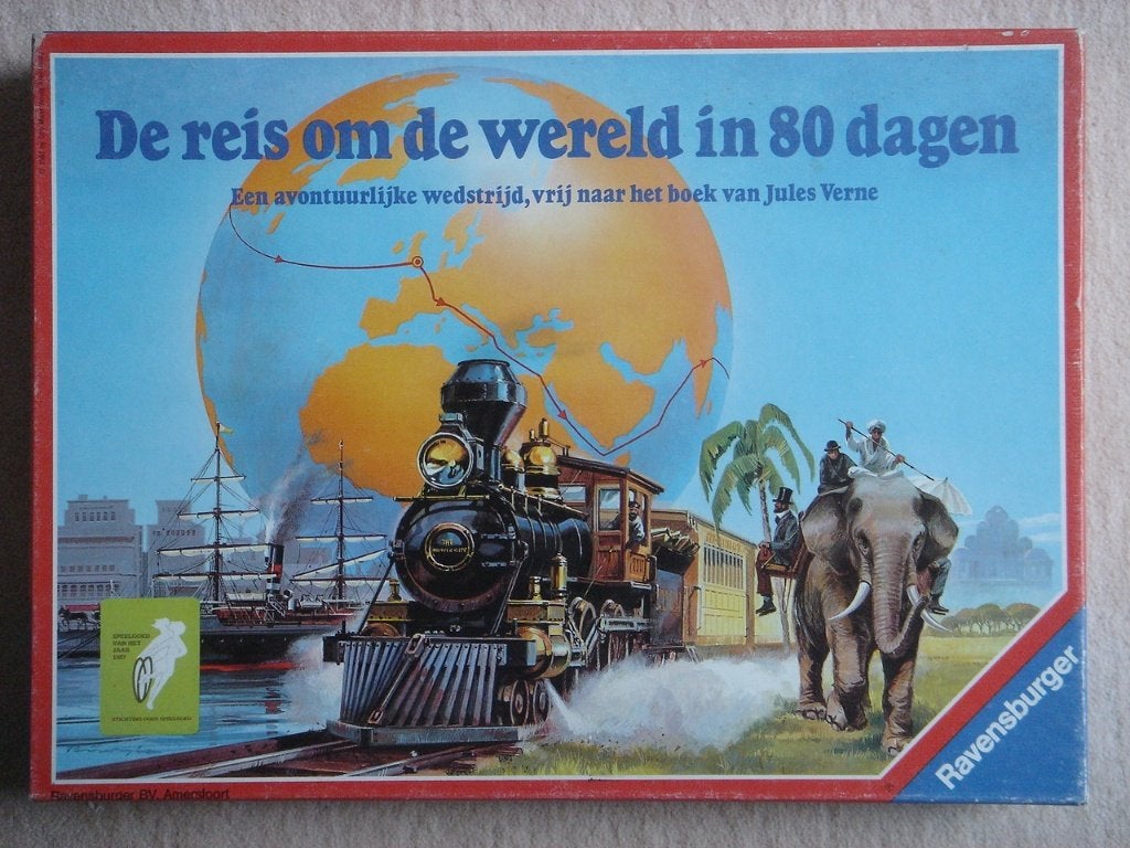 LEUK: De reis om de wereld in 80 dagen, Hobby en Vrije tijd, Gezelschapsspellen | Bordspellen, Vijf spelers of meer, Ophalen of Verzenden