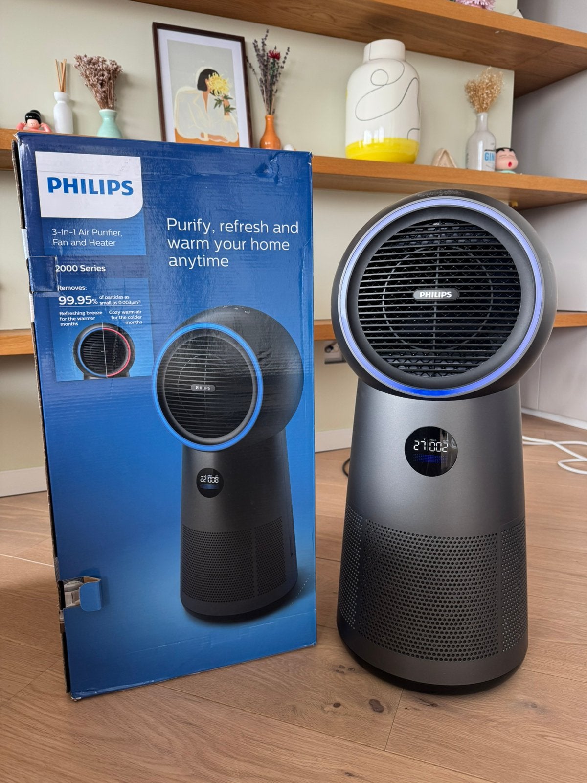 Philips 2000 series: 3-in-1 Air purifier, Fan and Heater, Ophalen, Zo goed als nieuw, Luchtreiniger