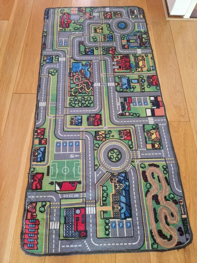 Speelkleed met wegen en gebouwen - antislip, Gebruikt, 150 tot 200 cm, Rechthoekig, Ophalen