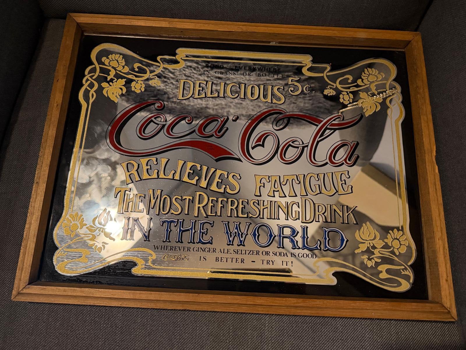 Coca cola spiegel, Ophalen of Verzenden, Rechthoekig, Minder dan 50 cm