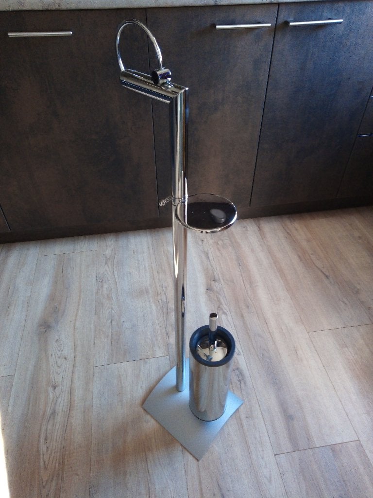 RVS WC rol en borstel houder, Ophalen, Minder dan 50 cm, Overige typen, Zo goed als nieuw