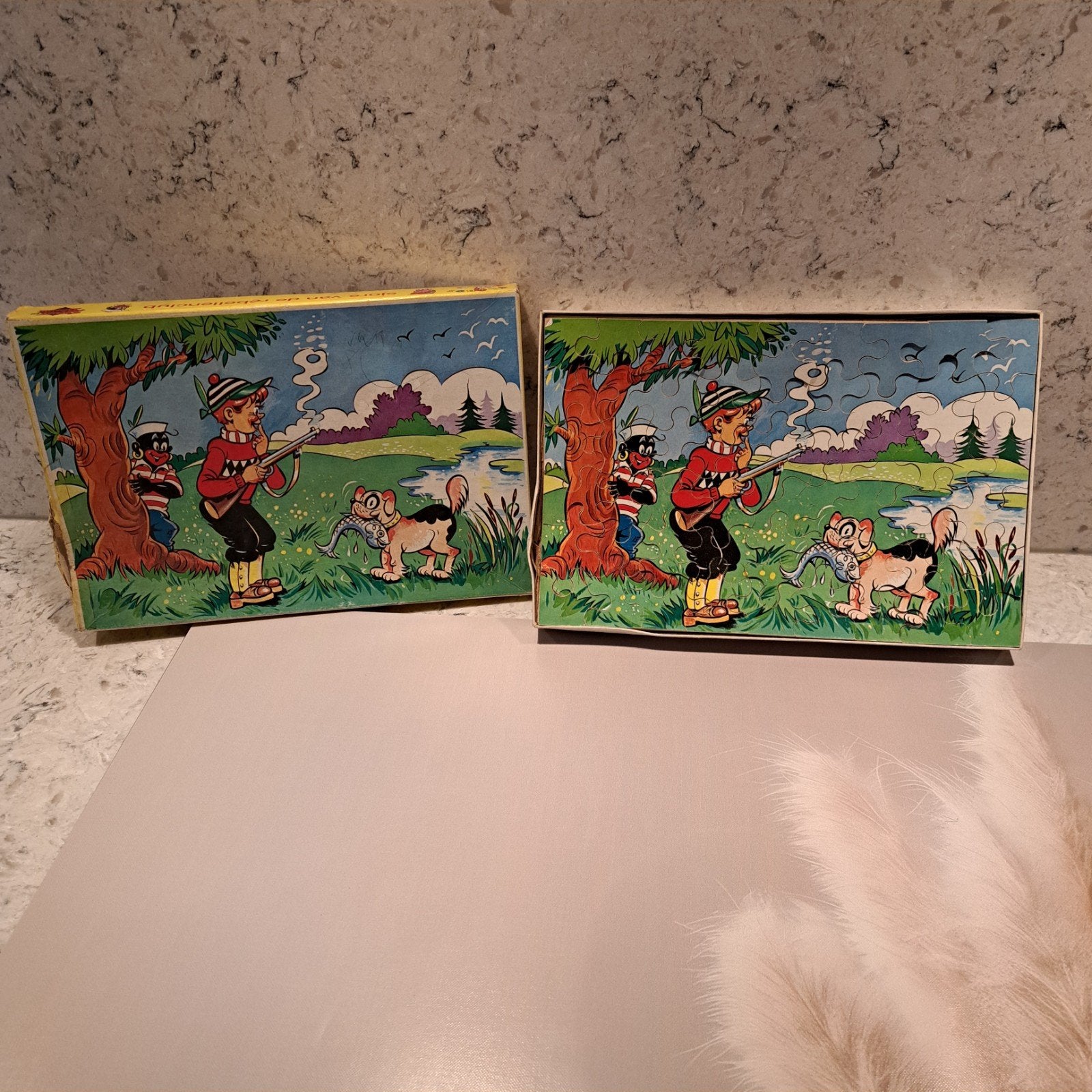 Vintage Globos Houten Legpuzzel Sjors van de Rebellenclub, Ophalen of Verzenden, Gebruikt