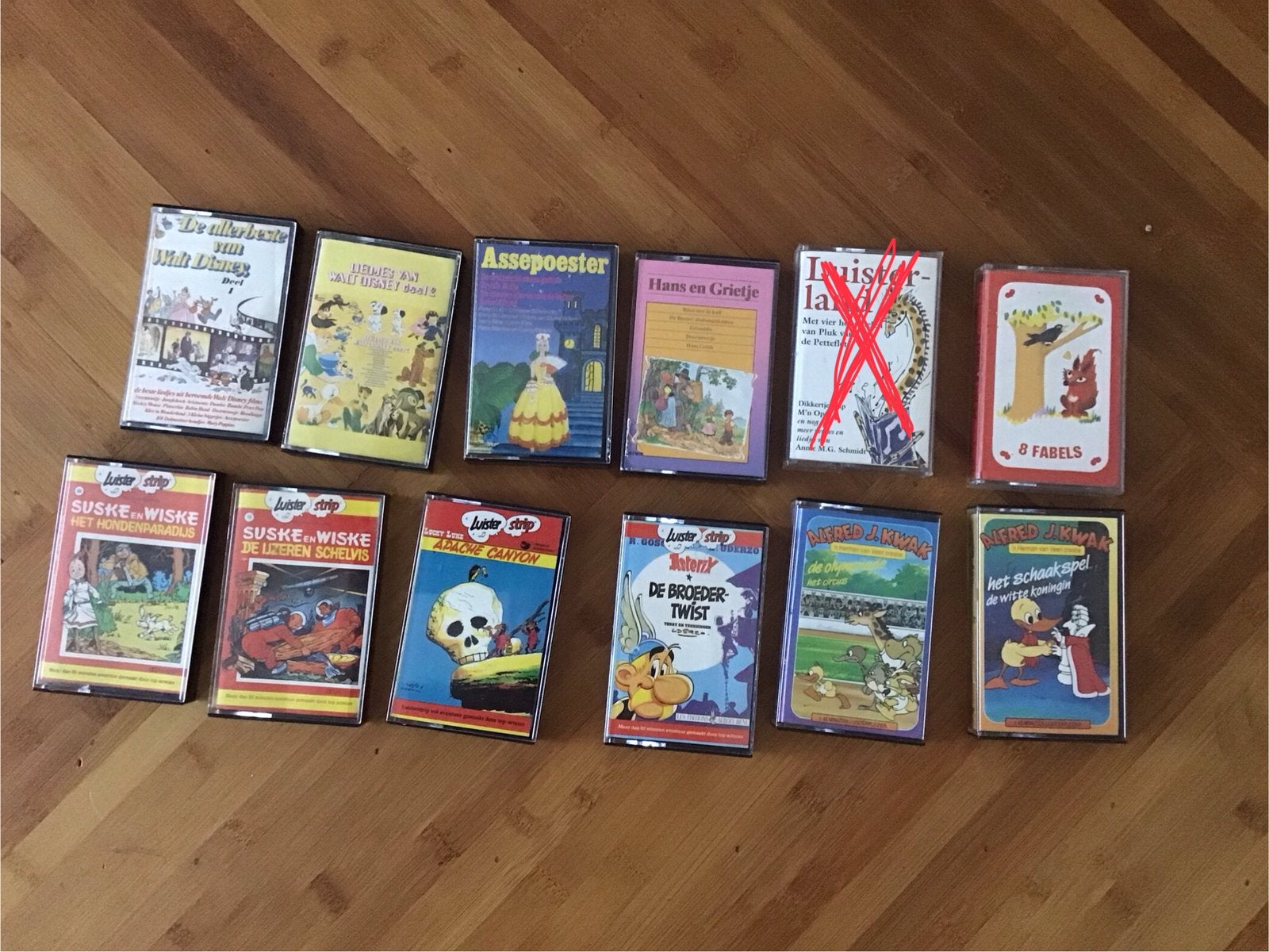Diverse luisterstrips/sprookjes en fabels en kinderliedjes, Gebruikt, Kinderen en Jeugd, Origineel, Verzenden