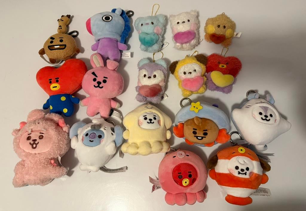 BT21 BTS plush knuffel keychain sleutelhangers, Ophalen of Verzenden, Zo goed als nieuw, Pop, Beeldje of Miniatuur