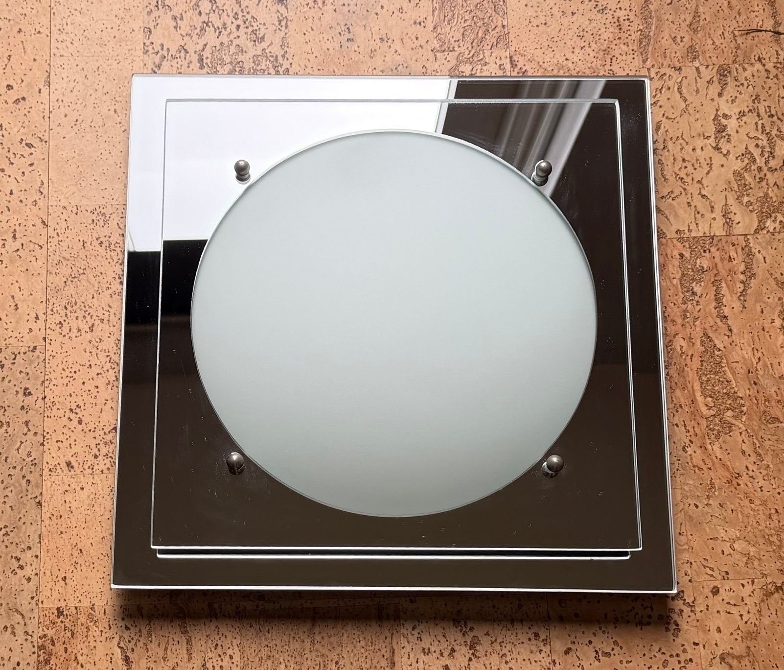 Plafonnier, plafondlamp met spiegelglas, Huis en Inrichting, Ophalen of Verzenden, Zo goed als nieuw
