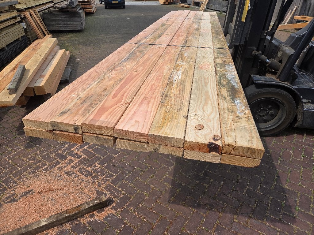 14 Douglas balken 4.5x14.5 cm / 5.00 meter lang - nr: TB51, Ophalen, Nieuw, 250 cm of meer, Balken