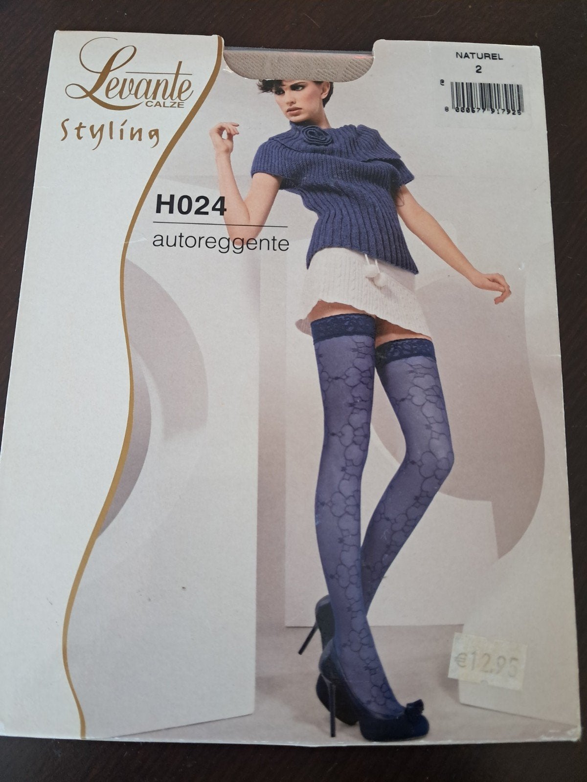 Levante styling hold ups naturel met werkje maat 2, Ophalen of Verzenden, Zo goed als nieuw, Overige kleuren, Panty