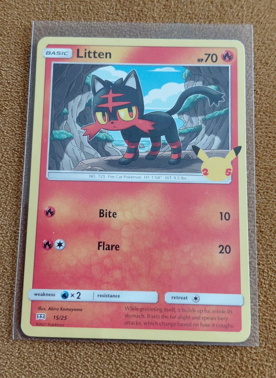 Pokemon Litten Celebrations MCDonalds, Ophalen of Verzenden, Zo goed als nieuw, Losse kaart