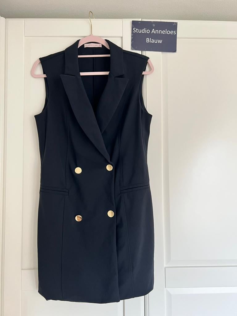 Studio anneloes jazzy bonded gilet blazer M donkerblauw, Maat 38/40 (M), Blauw, Ophalen of Verzenden, Zo goed als nieuw