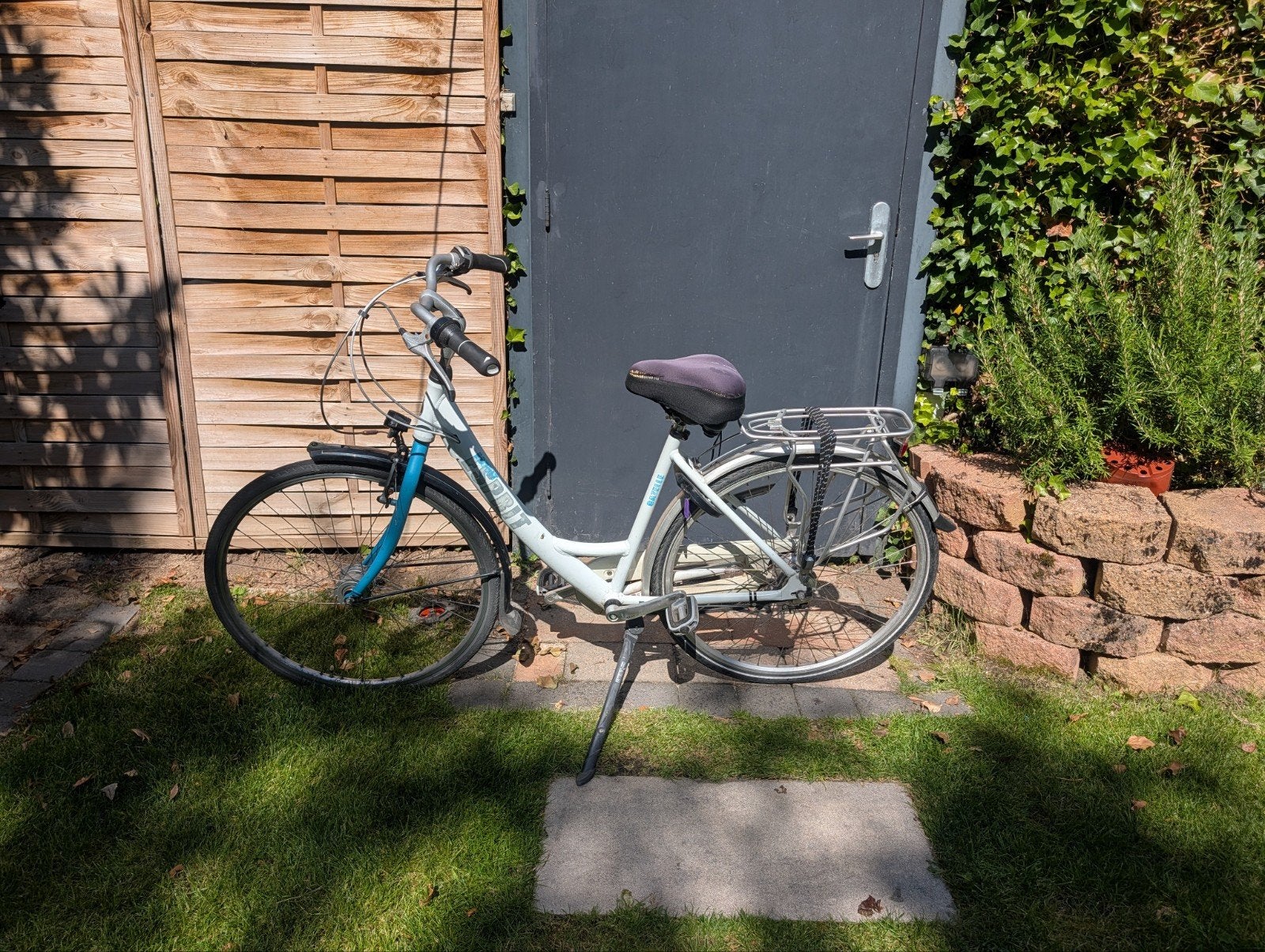Gazelle Esprit damesfiets – 49 cm, 7v, wit-lichtblauw., Ophalen, Gebruikt, 47 tot 50 cm, Versnellingen