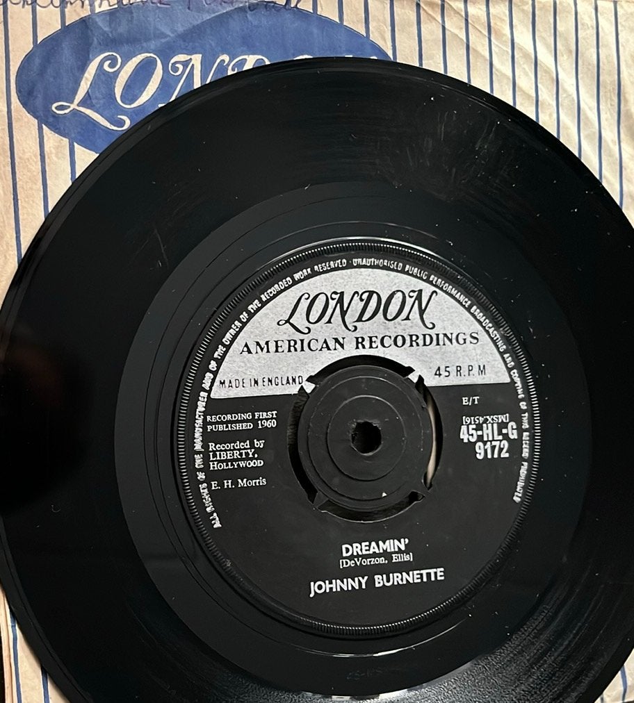 Johnny Burnette - Dreamin’ 7” UK 1960, Cd's en Dvd's, Vinyl Singles, Ophalen of Verzenden, Gebruikt, Pop