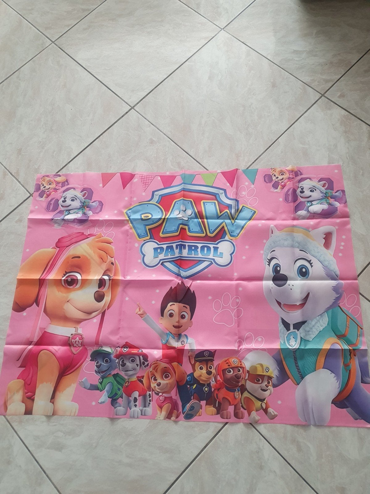 Paw Patrol Spandoek - Roze Feestversiering, Ophalen of Verzenden, Nieuw