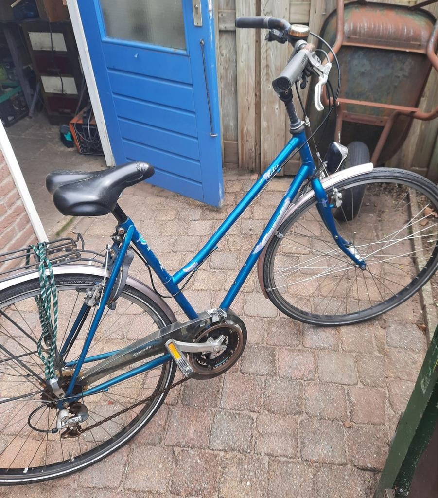 Gazelle Bahia damesfiets - Blauw, Ophalen, Gebruikt, Velgrem, Versnellingen