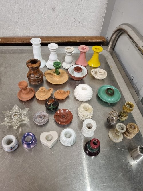 kandelaren mini letterbak 30 verschillende, Ophalen of Verzenden, 'T Olde Gre-j, Info@toldegrej.nl, Endepoelstraat 20f Didam