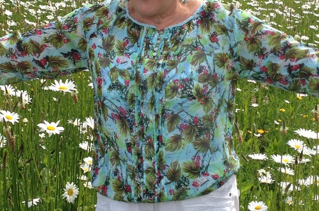 Geddes and Gillmore blouse - mt XL, Ophalen of Verzenden, Zo goed als nieuw, Maat 46/48 (XL) of groter, Blauw