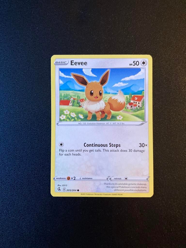 Pokemon kaart Eevee, Ophalen of Verzenden, Zo goed als nieuw