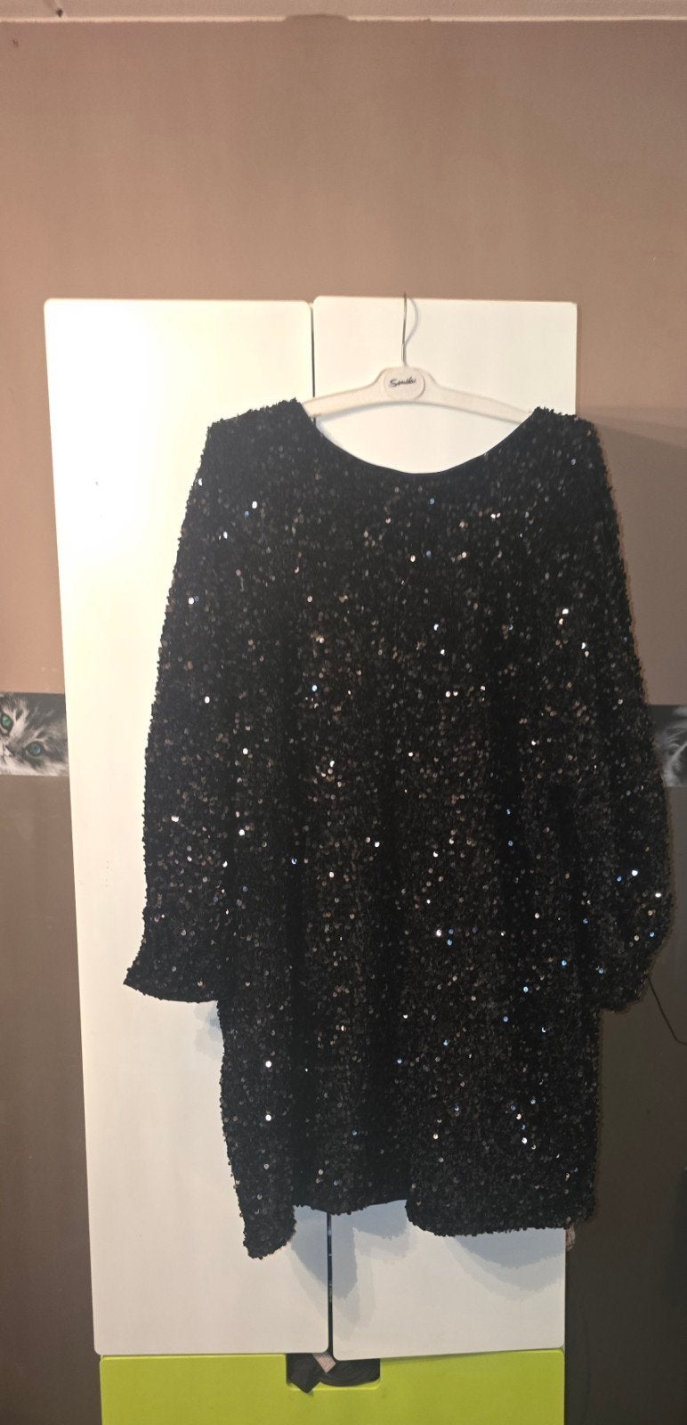 Nieuwe pailletten jurkje 4xl 56, Kleding | Dames, Grote Maten, Ophalen, H&M, Nieuw, Jurk