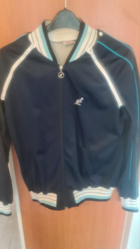 Vintage Australian Trainingsjack 1990 Maat 54 Oldskool, Maat 52/54 (L), Blauw, Ophalen of Verzenden, Gedragen